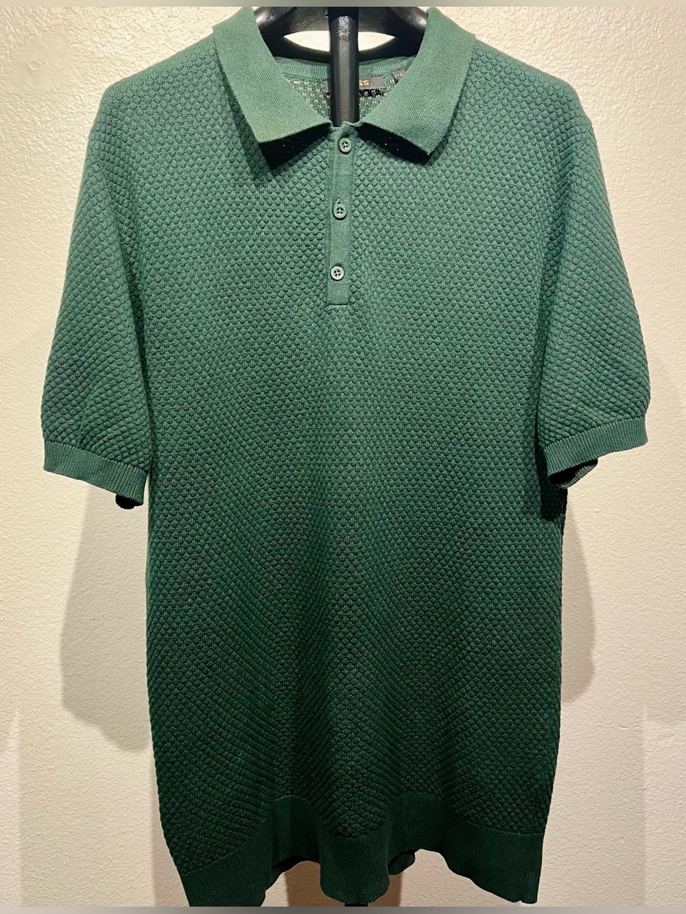 Hugo Boss Textured Forest Green Polo Shirt - Size L (Men’s)